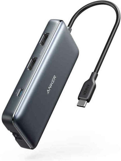Anker Hub USB 3.2 cu 8 Porturi USB-A și Ethernet