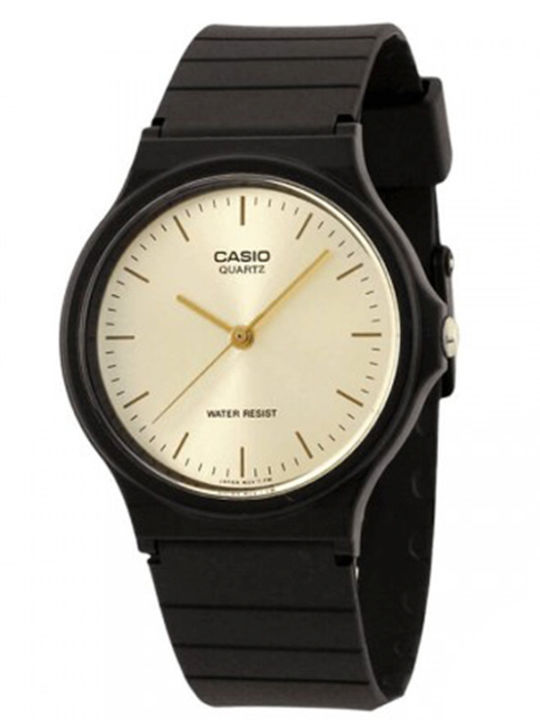 Casio Collection Ανδρικό Ρολόι Μπαταρίας με Μαύρο Καουτσούκ Λουράκι