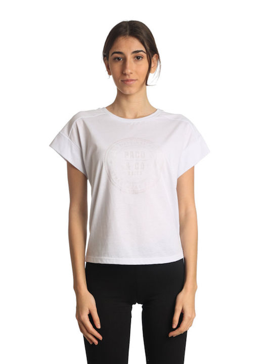 Paco & Co Feminin Tricou Alb