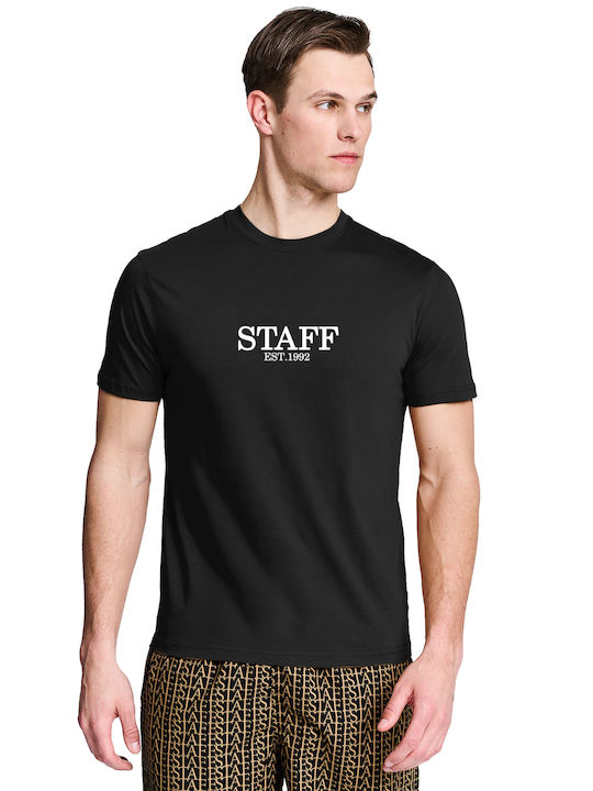 Staff Herren T-Shirt Kurzarm Black