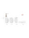 ForHome Porcelain Bathroom Accessory Set White 4pcs