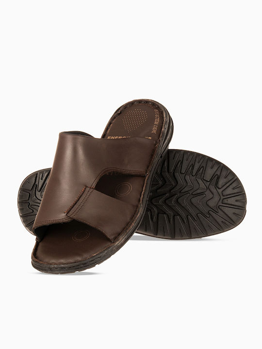 Leder Herrensandalen in Braun Farbe