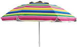 Chanos SOLART 180/8 Foldable Beach Umbrella Diameter 1.8m with Air Vent Multicolor