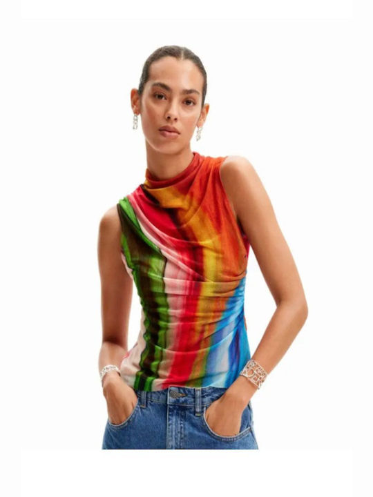 Desigual Femeie Tricou Multicolor