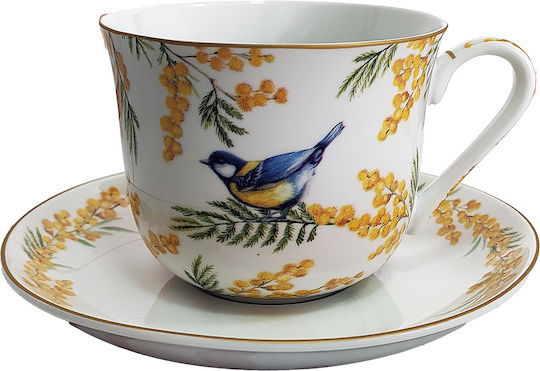 Marva Tasse Kaffee aus Porzellan Gelb 400ml