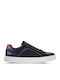 Men's Leather Casual Shoes Blue