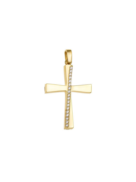 Damen Gold Kreuz 14K