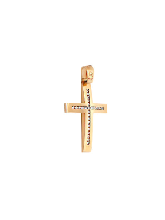 Daskalakis Damen Gold Kreuz 14K