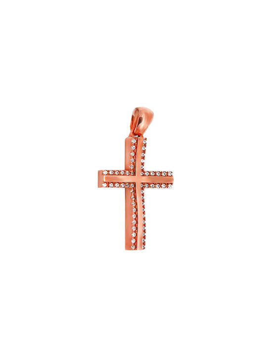 Daskalakis Women's Rose Gold Plated Cross