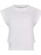 Emma Women's Athletic Blouse Short Sleeve White