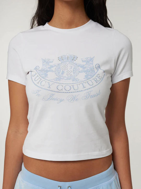Juicy Couture Γυναικεία Μπλούζα Κοντομάνικη Λευκή