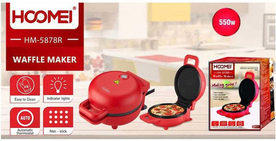 Hoomei Mini Гофретник За Кръгли Гофрети 550W