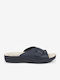 Anatomical Leather Women's Slippers Blue
