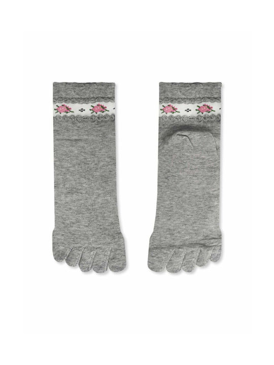 Ytli Βαμβακερή Κάλτσα Δάχτυλα Toe Socks Σχέδια Flowers Ytli Βαμβακερή Κάλτσα Δάχτυλα Toe Socks Σχέδια Flowers