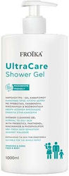 Froika Ultra Care Shower Gel 1000ml Face & Body Αφρόλουτρο Gel Καθαρισμού 48η Αίσθηση Φρεσκάδας