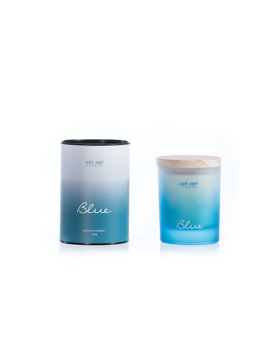 Nef-Nef Homeware Scented Candle Blue Jar with Scent Vanilla Blue 200gr 1pcs