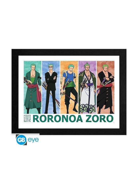 GB eye Pirate Hunter Zoro Rahmen Holz 40x30cm