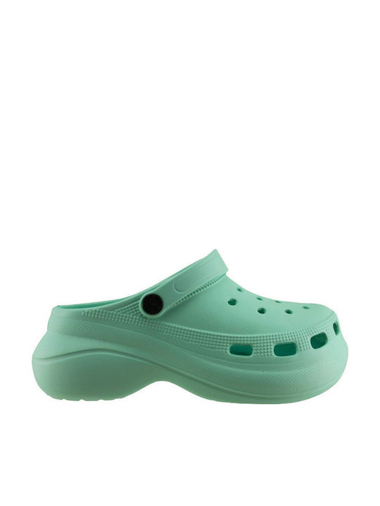 Adam's Shoes Γυναικεία Σαμπό Τιρκουάζ