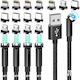 Hancenda ‎‎hcds05 LED USB zu Micro-USB / Typ-C,TC-TC / Blitzschlag Kabel 2.4A Schwarz 1m (1000-42170142)