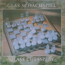 Chess Glass with Pawns 20x20cm