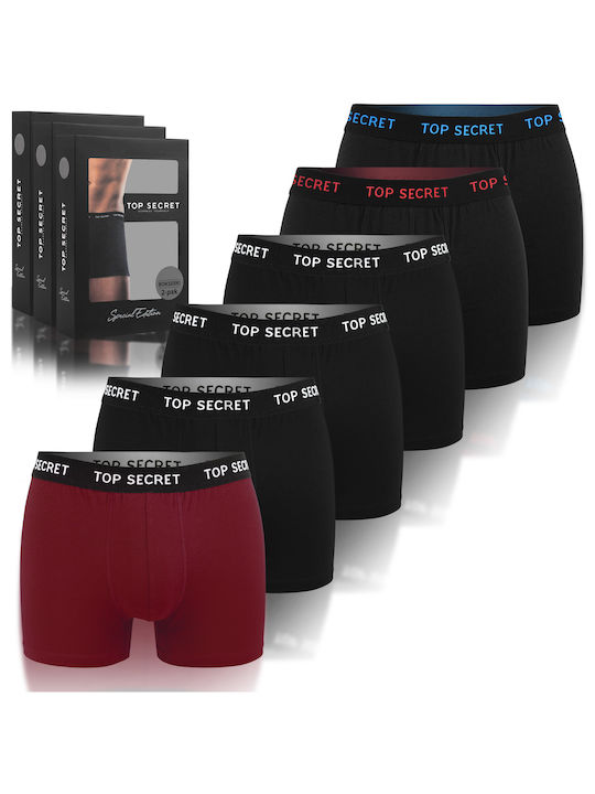 Top Secret Boxeri pentru bărbați Multicolor 6Pachet