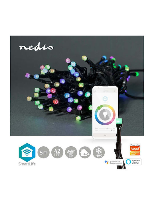 Weihnachtslichter LED Mehrfarbig Elektrisch vom Typ Zeichenfolge Nedis