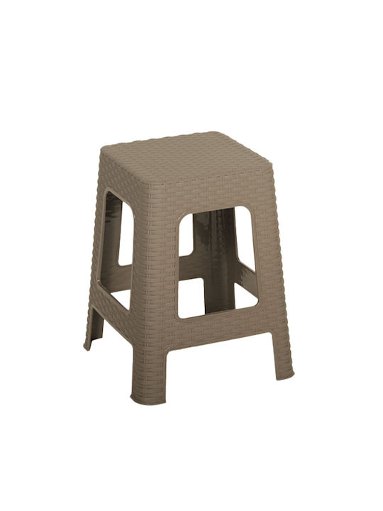 Băncuță De Grădină Exterior Rattan Bej 36x36x45cm
