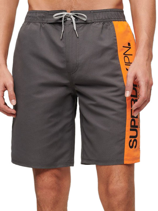 Superdry Herren Badebekleidung Shorts Charcoal mit Mustern