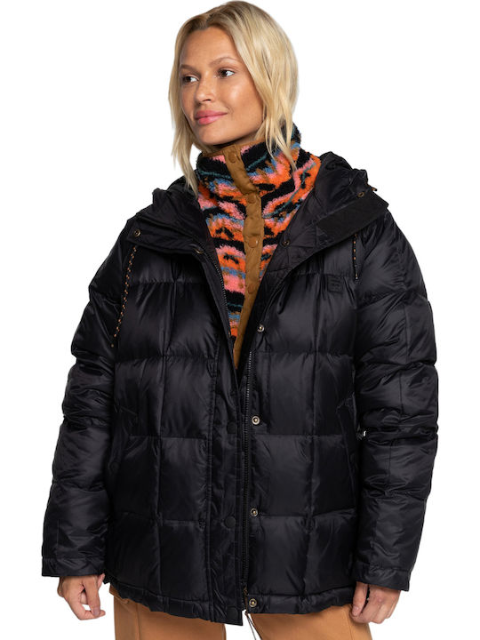 Adventure Κοντό Γυναικείο Puffer Μπουφάν για Χειμώνα Μαύρο