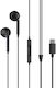 XO Ep72 In-ear Handsfree Headphones with Connector USB-C Black