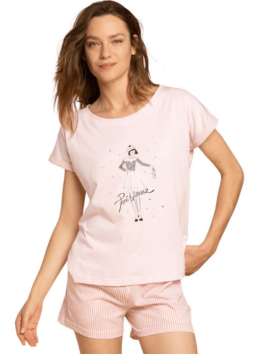 Noidinotte De vară Set Pijamale pentru Femei De bumbac Roz