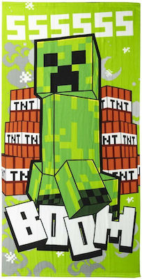 Minecraft Kids Beach Towel Green 140x70cm
