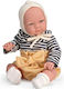 Magic Baby Κούκλα "jenny Ριγέ Μπλούζα Σκουφάκι"