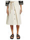 Scotch & Soda Midi Envelope Skirt in Beige color