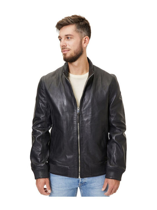 Mauritius Men's Leather Jacket Silver