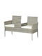 Canapea cu două locuri Exterior Rattan cu Perne 137x59x82cm