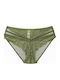 Damen Slip mit Spitze Khaki