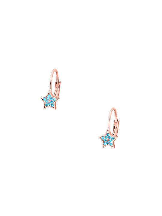 Iris Gold Plated Kids Earrings Stars made of Silver