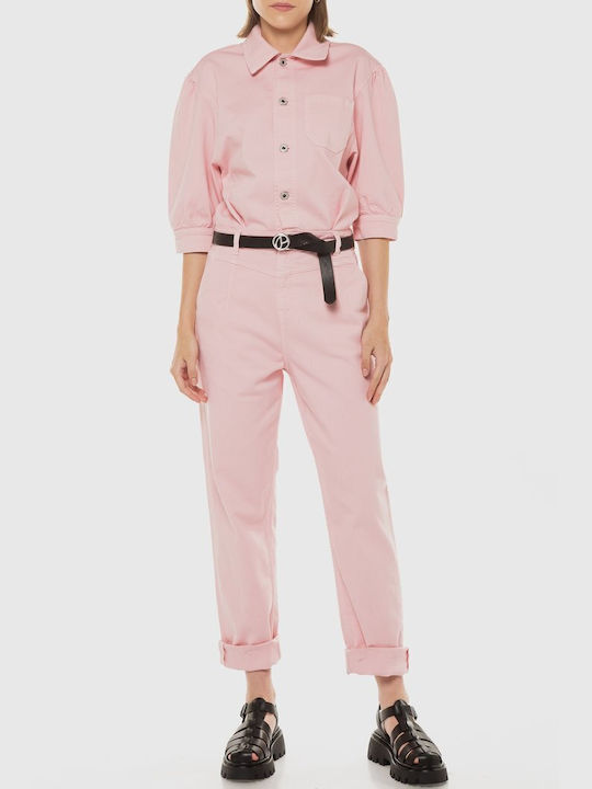 Pepe Jeans Γυναικεία Τζιν Ολόσωμη Φόρμα Ροζ