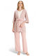 Feyza Short Robe with Pajama Relaxed Fit for Maternity Hospital & Breastfeeding Pink FZA5080