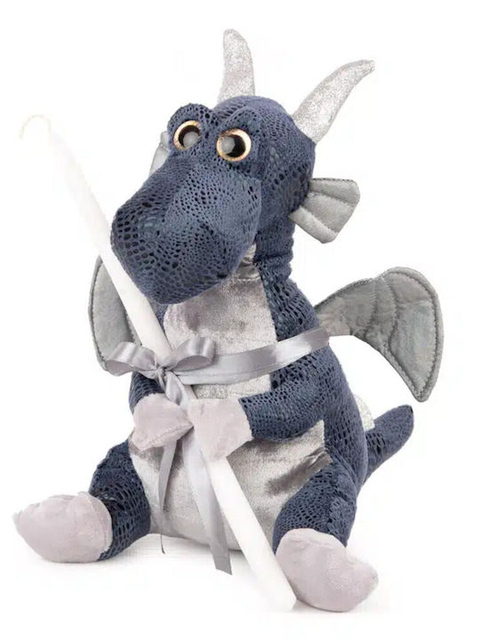 Λαμπάδα 32cm Δράκος Dino Grey Amek Toys 010679-3