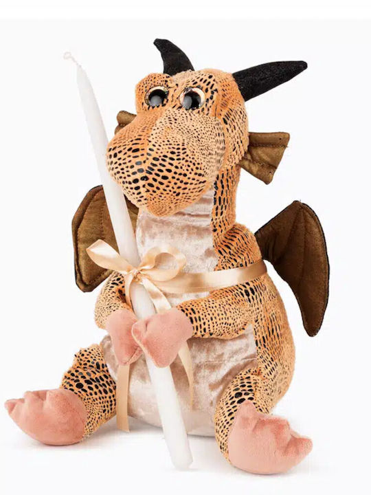Свещ 32 см Дракон Дино Жълт Amek Toys 010679-4
