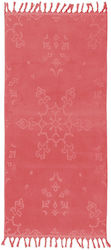 Nef-Nef Coral Cotton Beach Towel with Fringes 160x80cm