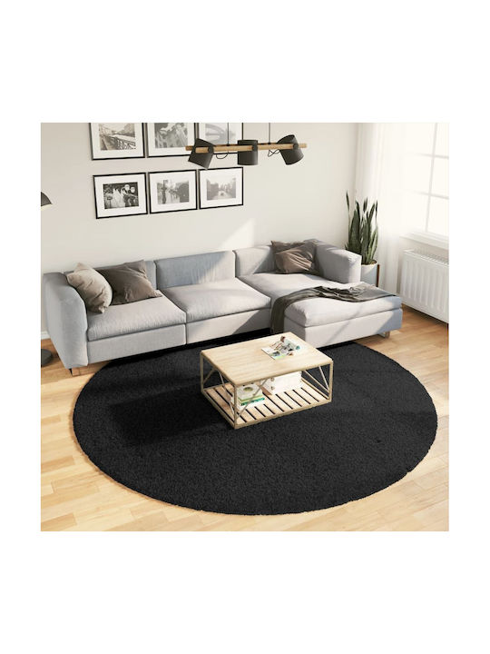 vidaXL Oviedo Rug Round Black