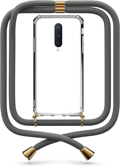 Phoneclub Umschlag Rückseite mit Band Transparent (OnePlus 8)
