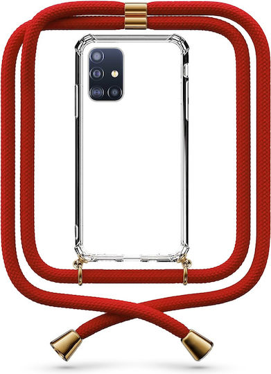 Phoneclub Back Cover με Λουράκι Διάφανο (Galaxy A51)
