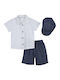 Kids' Set with Shorts Summer 3pcs White