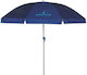 Nautica Σπαστή Ομπρέλα Θαλάσσης Αλουμινίου Διαμέτρου 2.20m με UV Προστασία και Αεραγωγό Μπλε