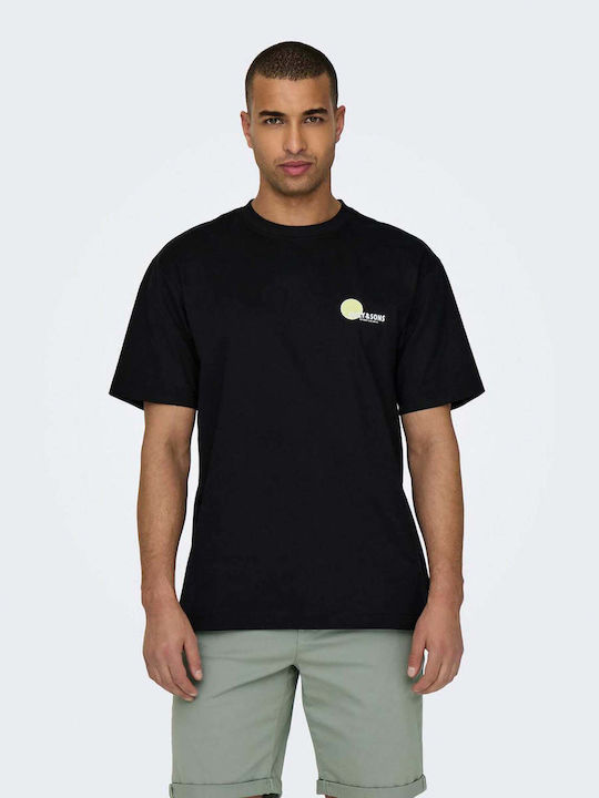 Only & Sons Herren T-Shirt Kurzarm BLACK