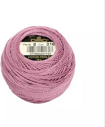 DMC Perle Δαντελόνημα Βαμβακερό Ροζ 80m 10gr